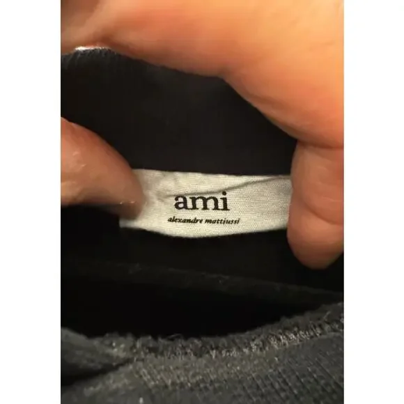 Ami De coeur Tonal Hoodie Black size M medium MEN'S - Picture 3 of 8